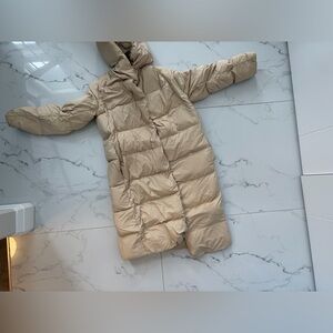 Babaton Duvet Puffer Long in Canyon Beige